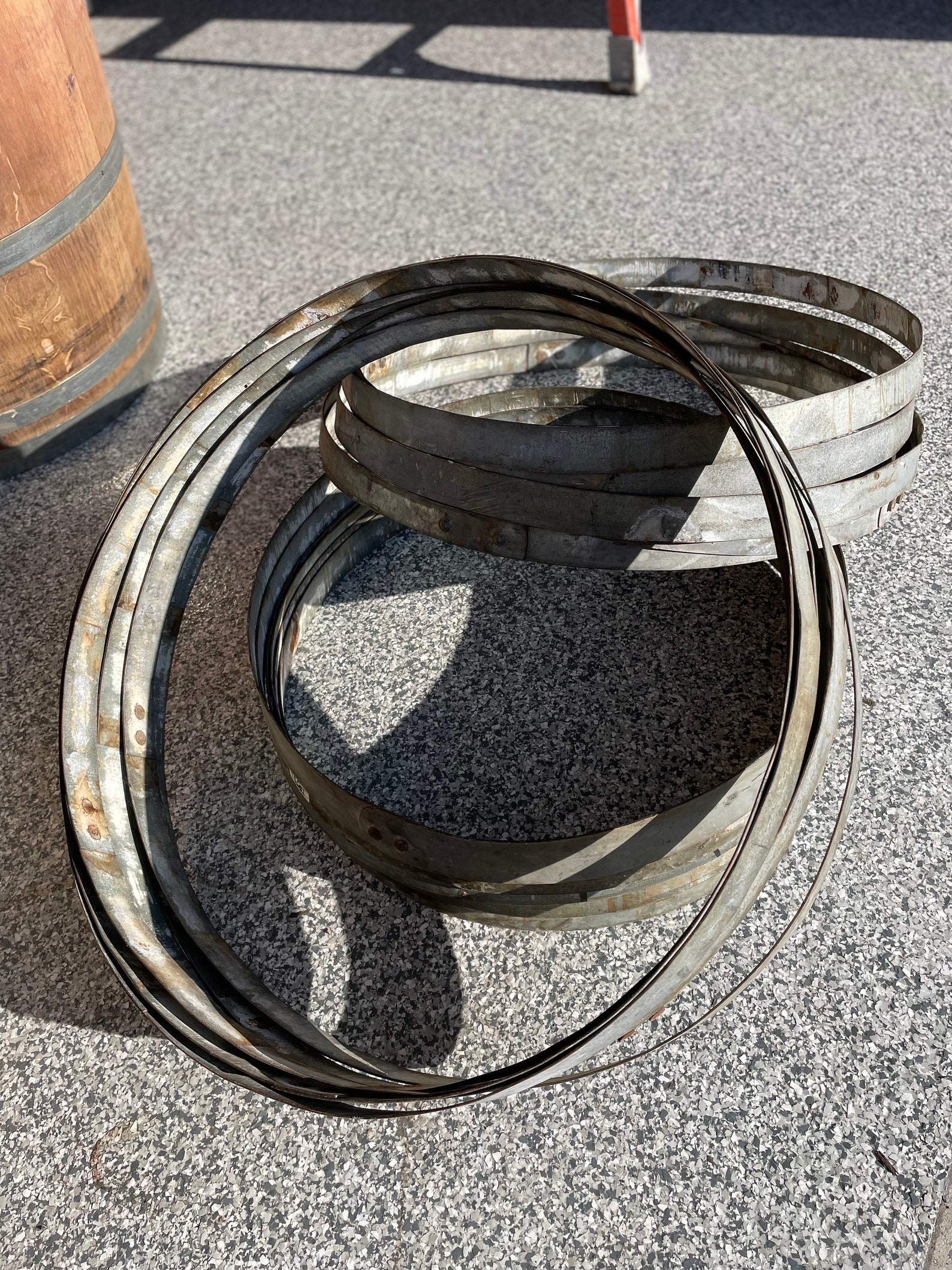 Wine Barrel Rings, Galvanized Metal Hoops - Upcycled Craft Supplies - Etsy