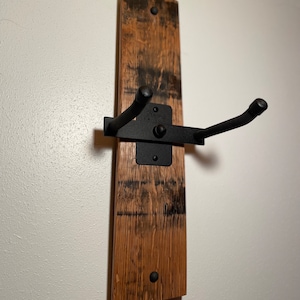 Whiskey Barrel Stave Trumpet Wall Mount - Trumpet Hanger - Horizontal or Vertical