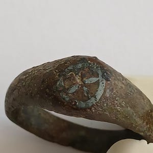 Viking ring with blackening