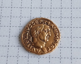 Gilded coin made from silver Roman coin - Denarius 2nd century A.D.