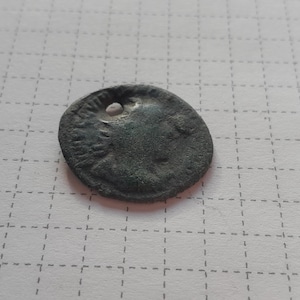 Pendant made from bronze Roman cion emperor Philip Arab 3rd century