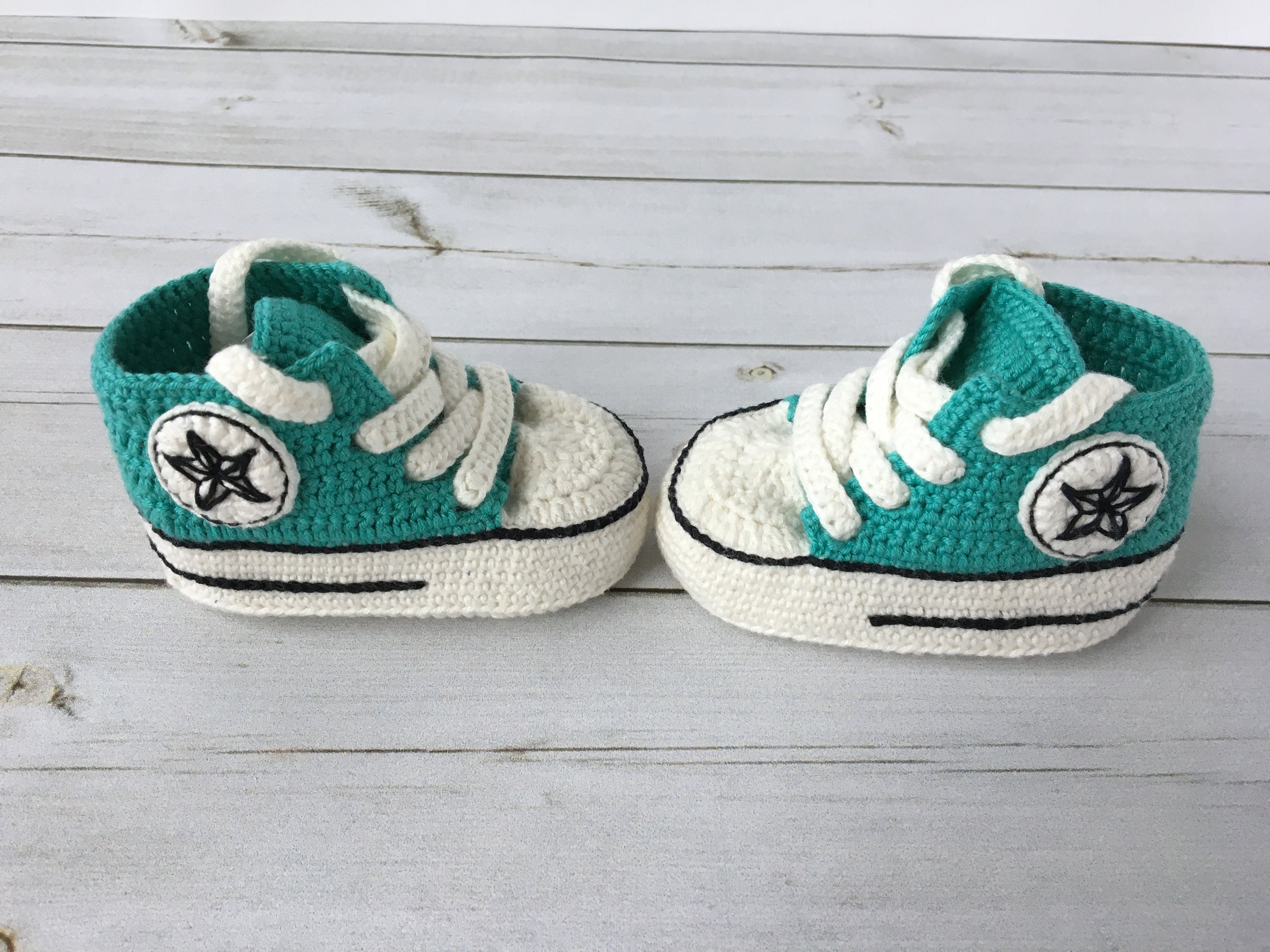 Crochet Converse All Star Baby Booties Crochet Converse Etsy