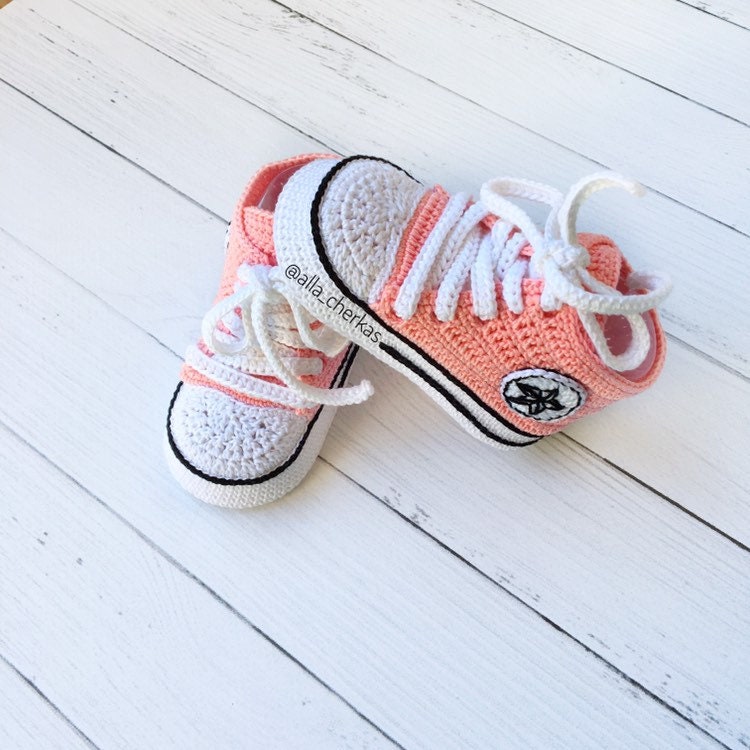 Crochet Converse All star baby booties Crochet Converse Etsy