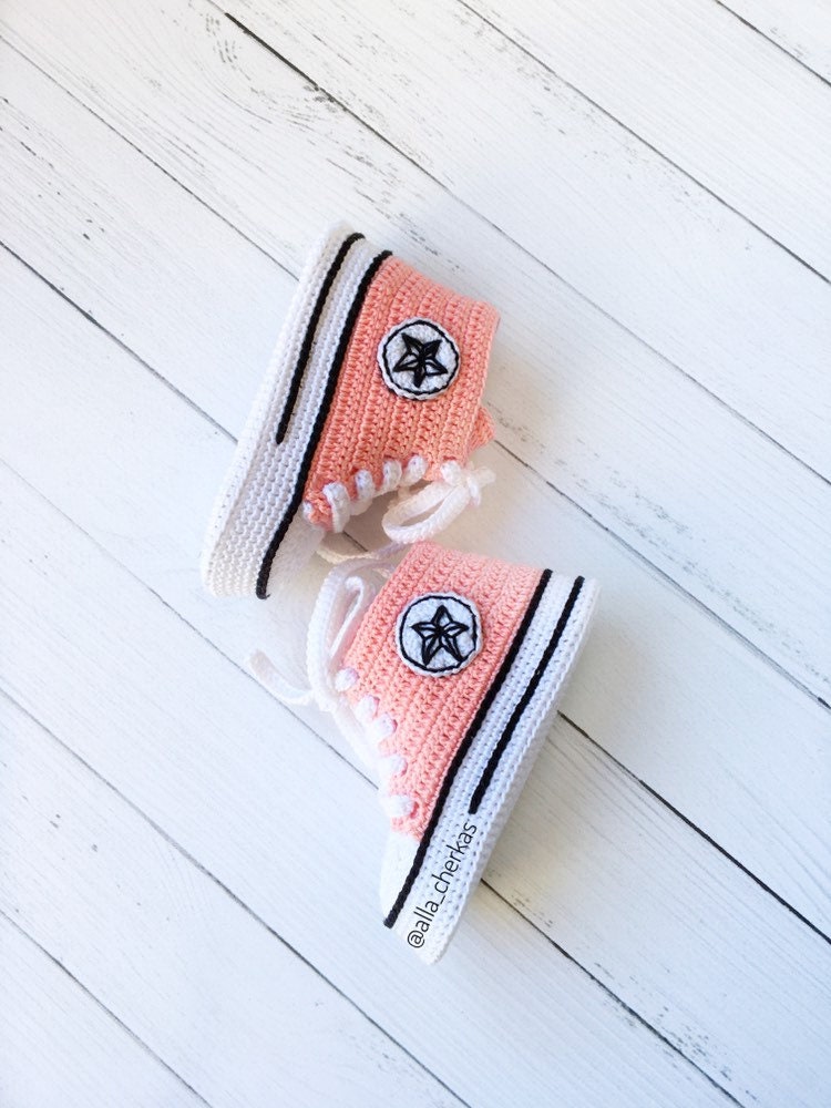 Crochet Converse All star baby booties Crochet Converse Etsy