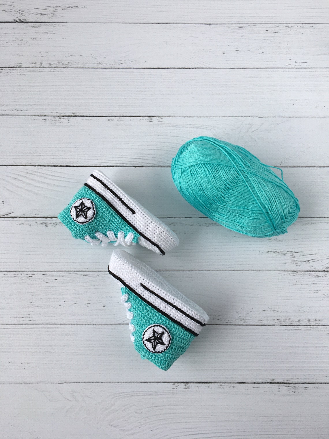Crochet Converse All Star Baby Booties Crochet Converse Etsy