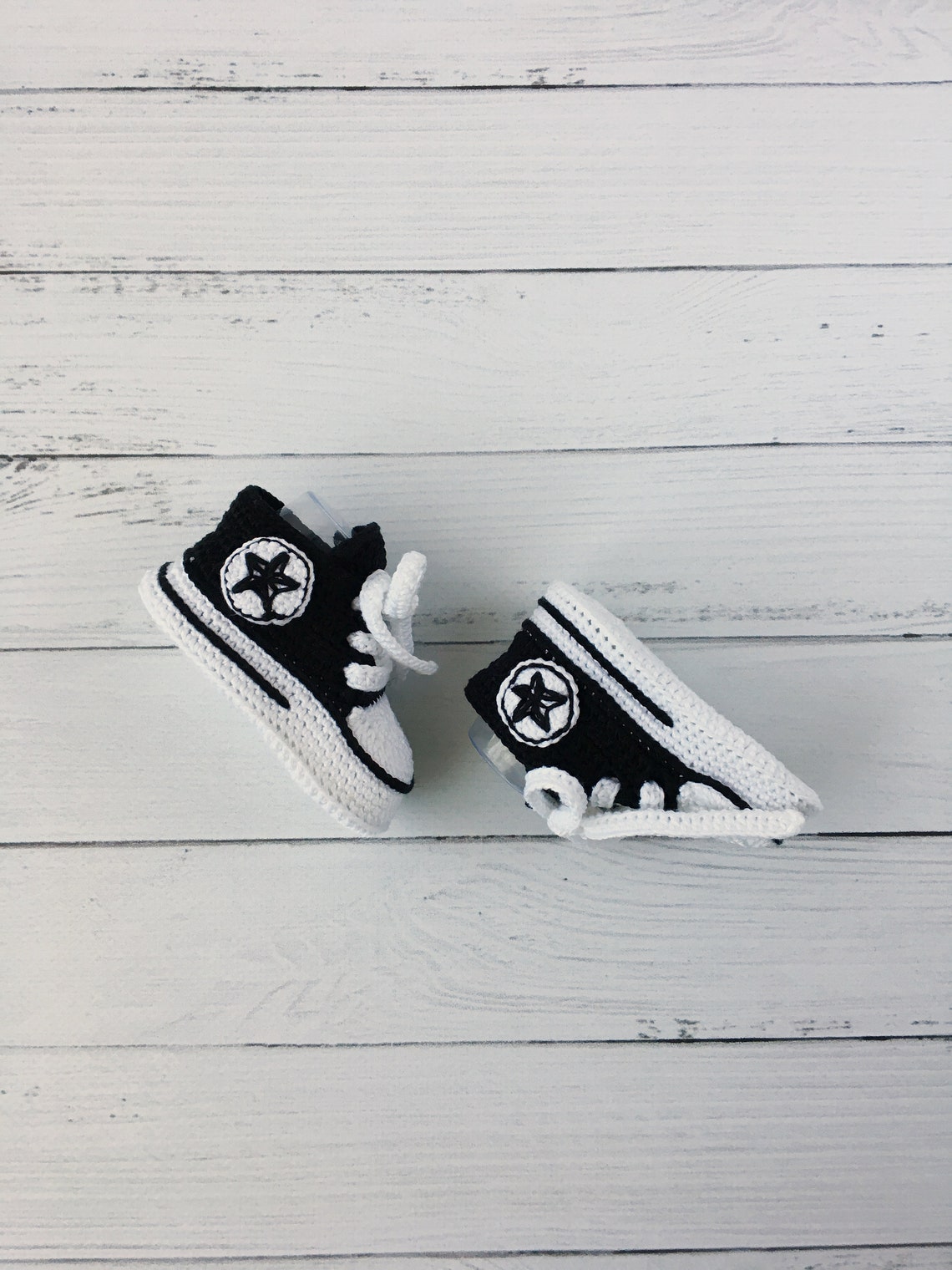 Crochet Converse All Star Baby Booties Crochet Converse Etsy