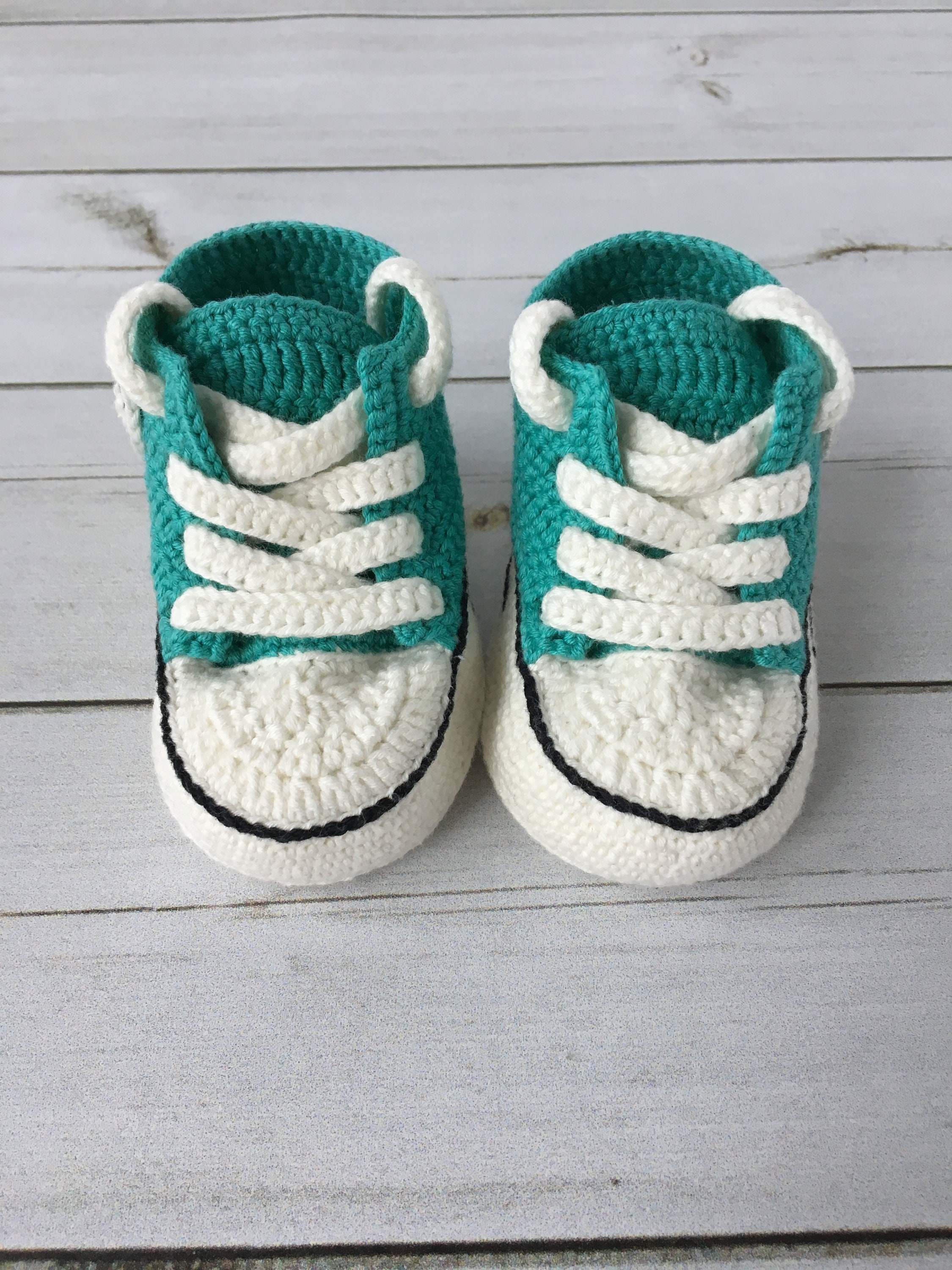 Crochet Converse All Star Baby Booties Crochet Converse Etsy