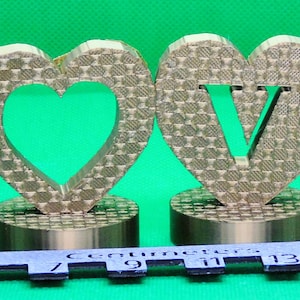 Small letters and heart with stands STL files for 3d printing