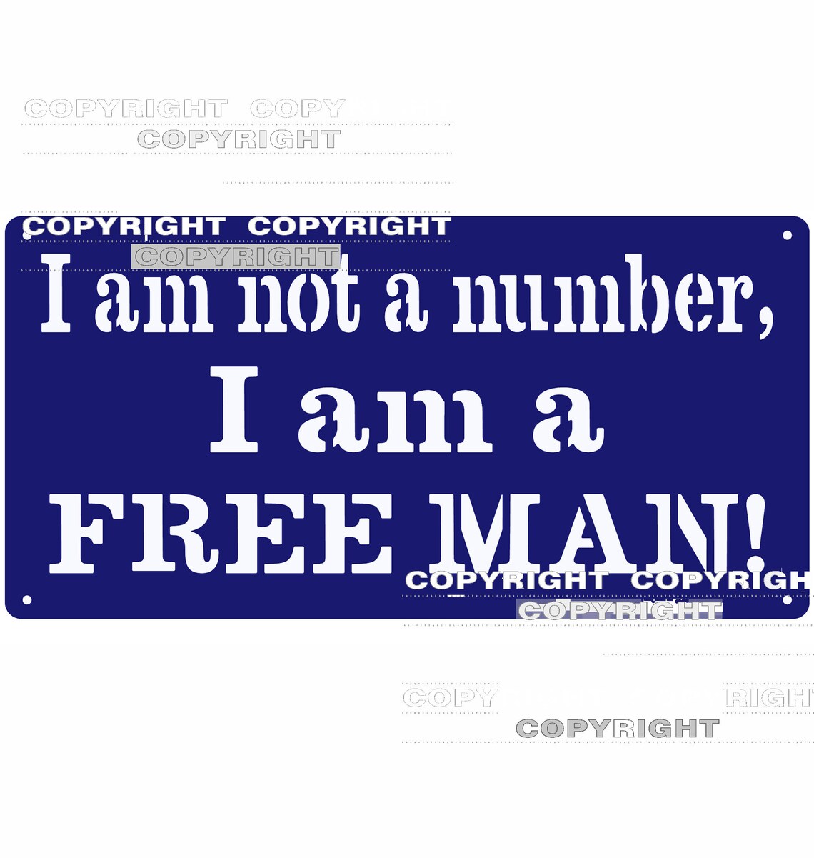 I Am Not A Number, I Am A Free Man Cutting File for Cnc, Laser or ...