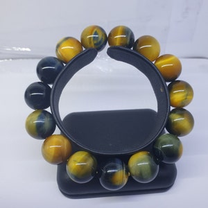 Schöne Qualität natürliche gelbe Tigerauge 12 mm Perlen bracelete