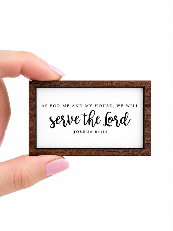 Bible Verse Sign, As for Me and My House Joshua 24:15 Rustic Decor