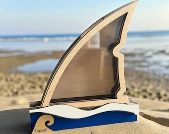 Schaduwdoos haaientanden: strandschattendisplay, gepersonaliseerd decor