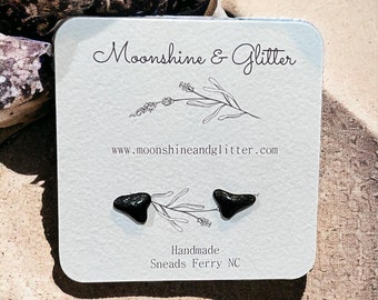 Genuine Shark Tooth Stud Earrings – Hypoallergenic Coastal Jewelry
