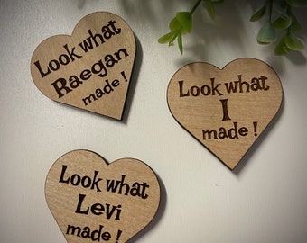 Look what I made customize magnet wood laser engraved