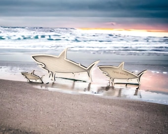 Boîte à ombres avec dents de requin, trésors dentaires pour vacances à la plage, décoration d'intérieur, collection de cadeaux pour maison de plage