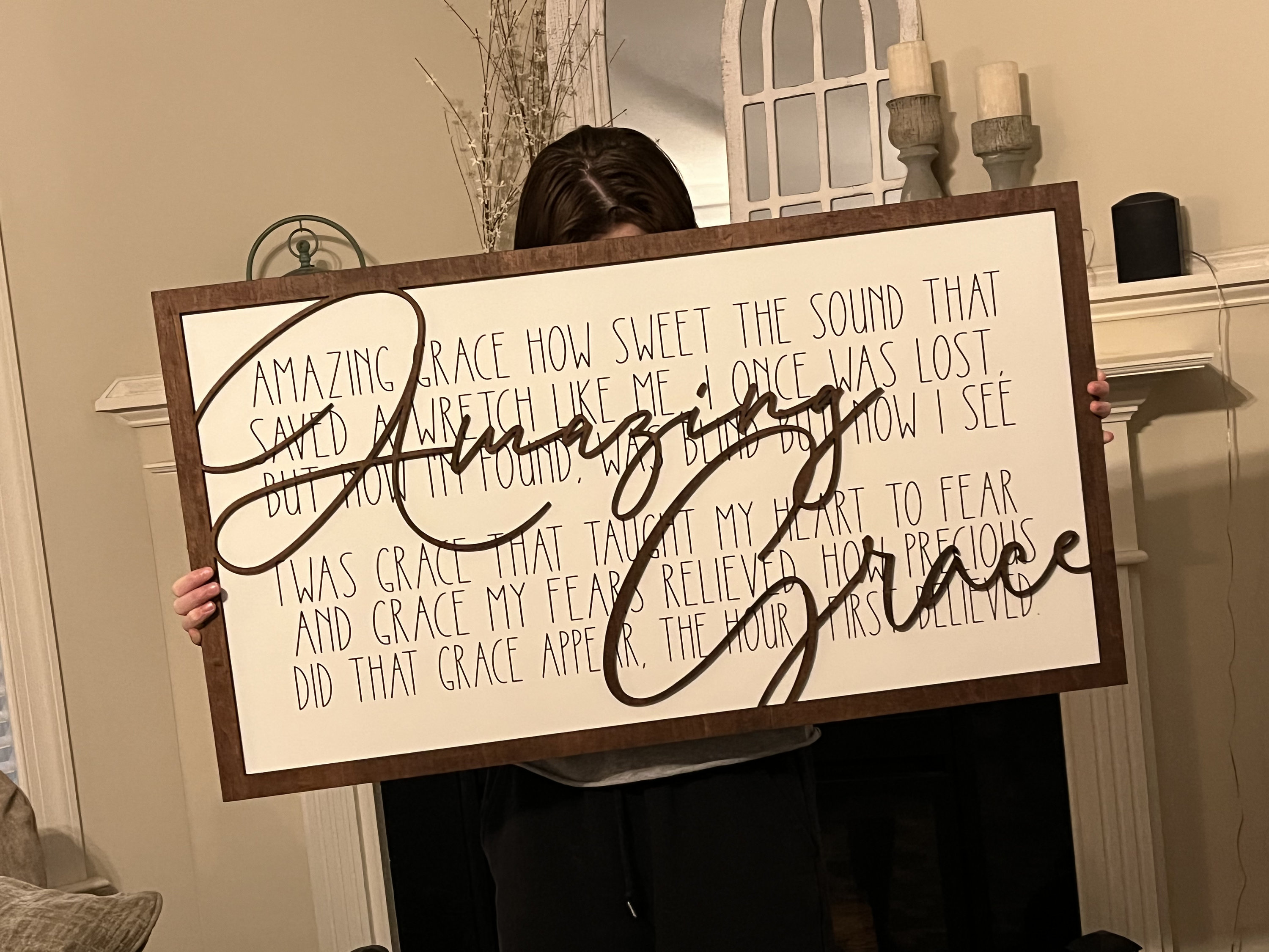 Amazing Grace 3D Lasered Sign