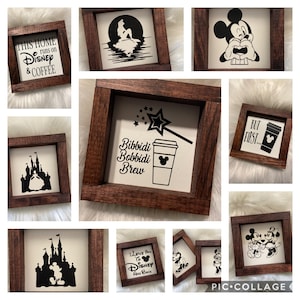 Houten houten Disney-bordje Mickey Princess koffie