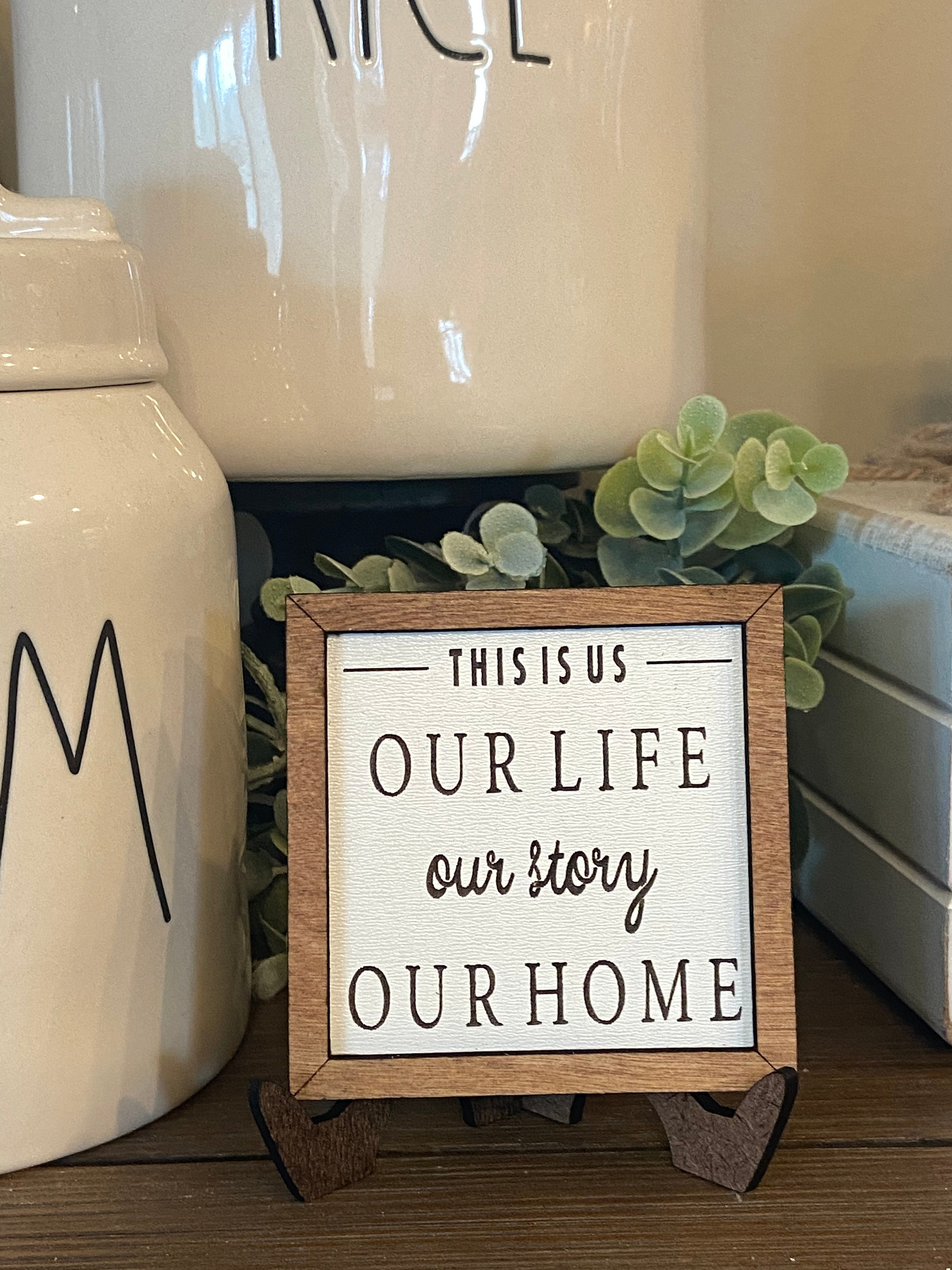Miniature Tiered Tray Wood Signs 3x3 - Etsy Australia