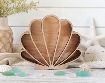 Sea Shell Shadow Box Decor, Coastal Display, Beach Treasure Holder, Ocean Lover Gift, Shoreline