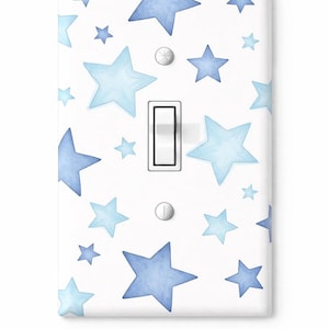 Moon nursery Stars Switch Cover Outlet Decor |  Wall Plate with Floral Print