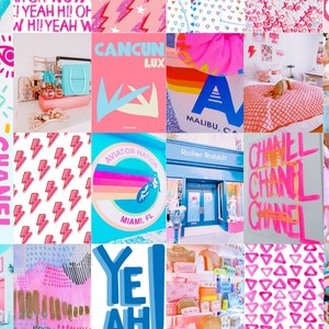 50Pcs Preppy Aesthetic Picture Wall Collage Kits Warm Color