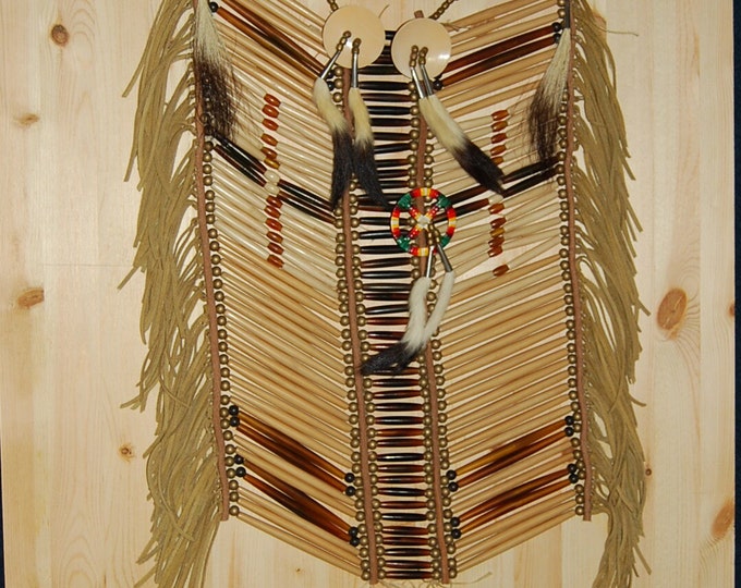 Lakota Breastplate Buffalo Bone With Quillwork Etsy