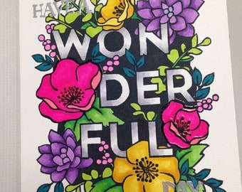 Homemade Card - Have a Wonderful Day!