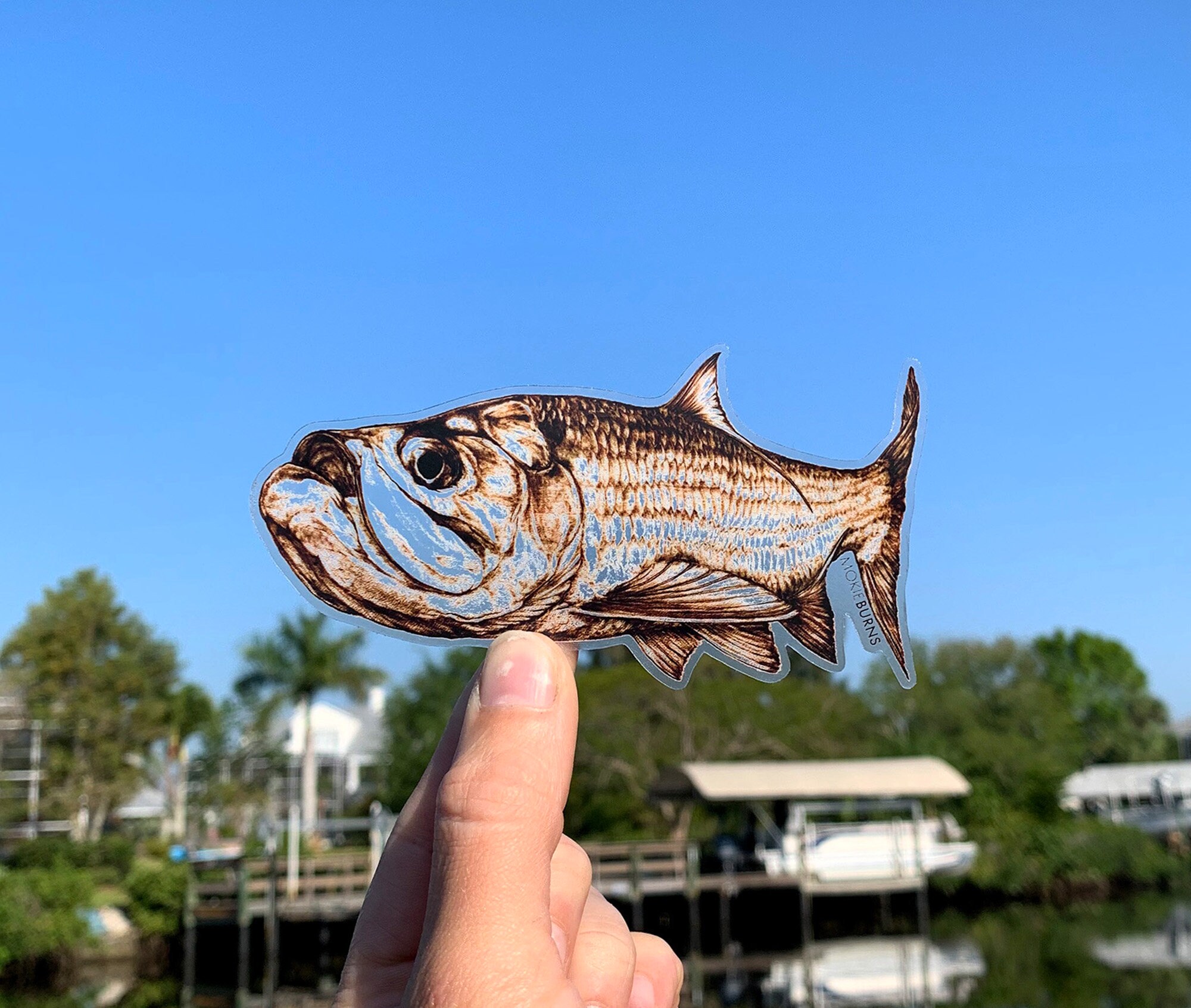50pcs Fishing Outdoors Themed Waterproof Sticker Pack Bass Fish