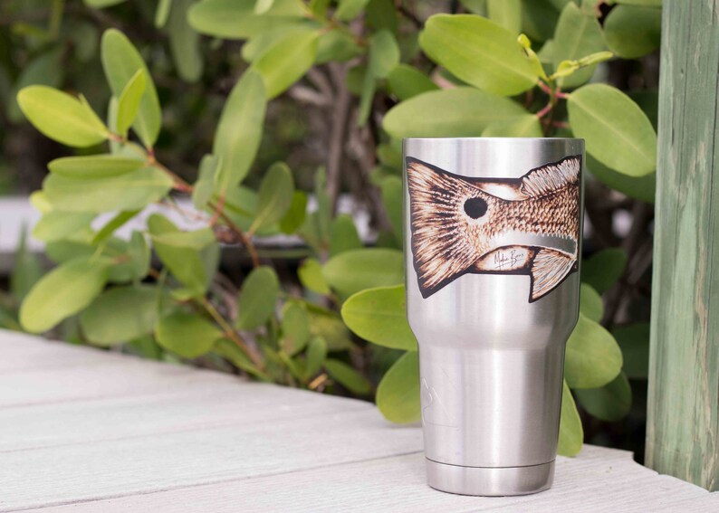 Redfish Tail CLEAR Vinyl Decal 5 Fish Art Print Etsy