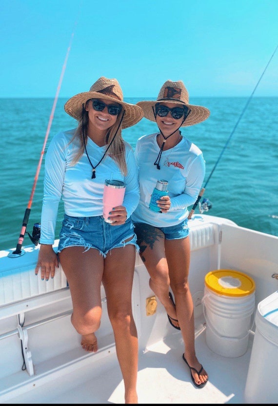 Lifeguard Straw Hat Redfish Leather Patch Hat, Beach Sun Hat