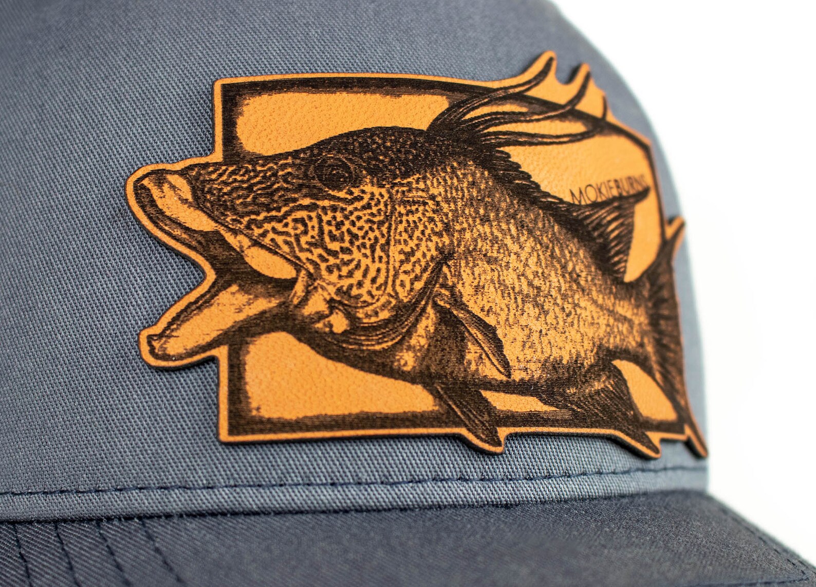 Hogfish Fishing Trucker Hat Genuine Leather Patch offshore Etsy