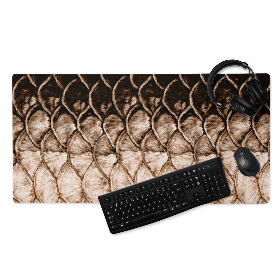 Extra Large Tarpon Scales Gaming Mouse Pad for Fly Tying, Gun Cleaning