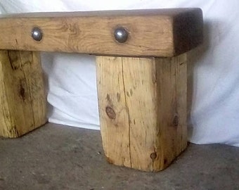 Handmade bespoke solid wood bench