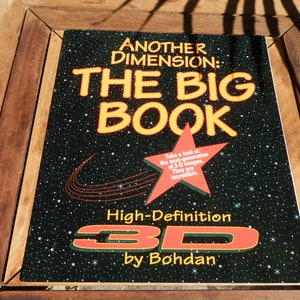 Another dimension, The Big Book, stereogram book, 3D vision, optical illusion, 3D images, Vintage book 1994, collector, collectible posters
