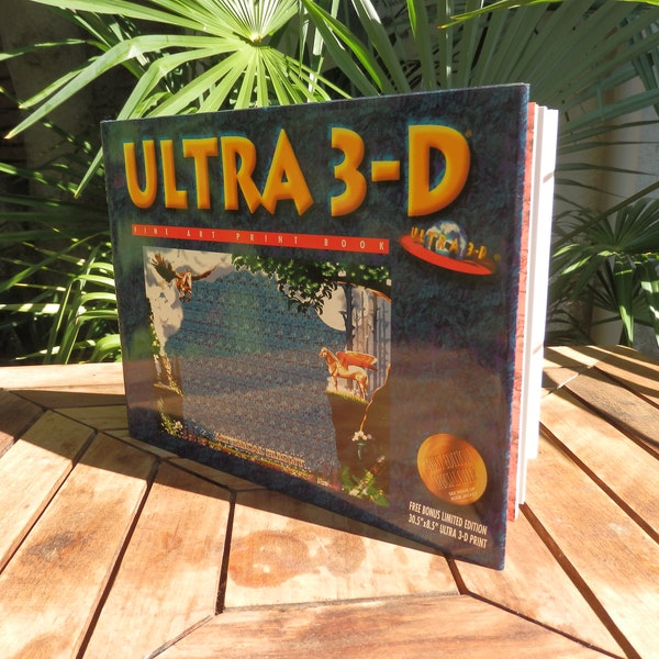 Livre Ultra 3D , 3D vision,  illusion d'optique, images 3D, livre vintage 1994