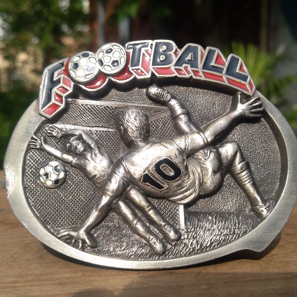 Vintage, 1992, boucle de ceinture Football