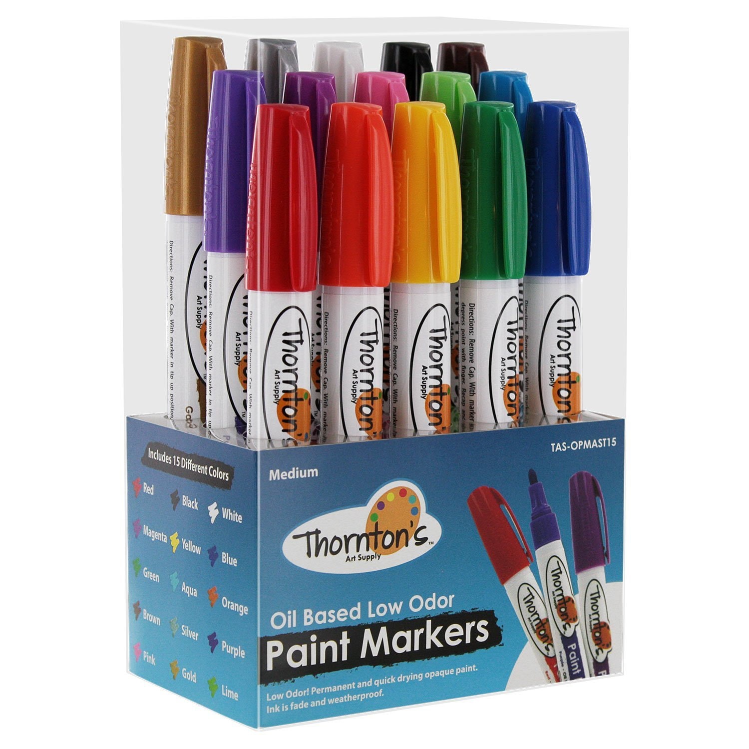 Sharpie Oil Based Paint Markers, Set of 6 Colors Medium Tip