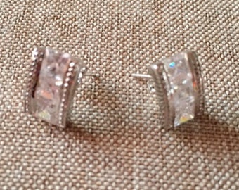 Sterling Silver crystal earrings