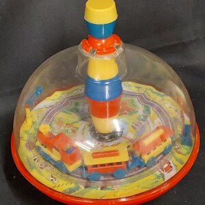 Vintage Train Spinning Top, by Marty Toy Ltd., 1984