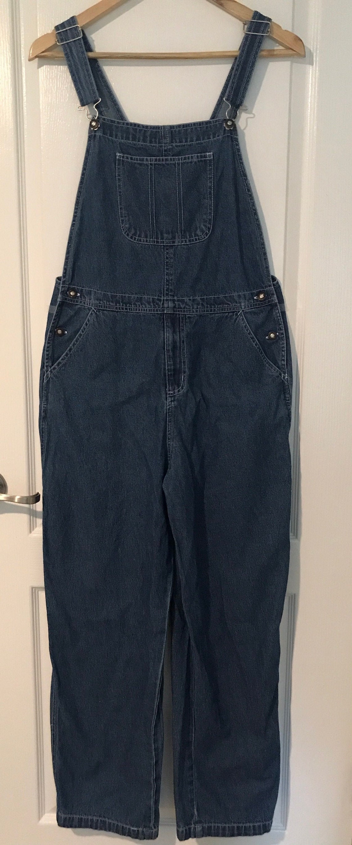 Girls Bib Overalls Blue Jean Denim Size 14 by Kuntry Etsy