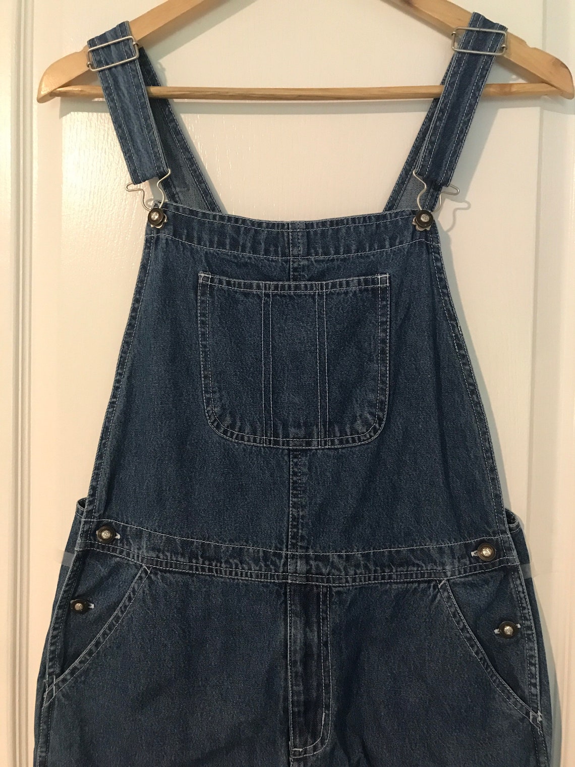 Girls Bib Overalls Blue Jean Denim Size 14 by Kuntry Etsy