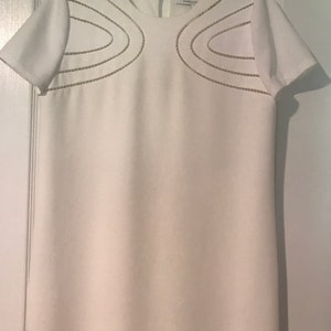 Diane VON FURSTENBERG Dress Cream Color Size 8 Designer Original Cocktail Party Special Event  1980s Dvf Dress