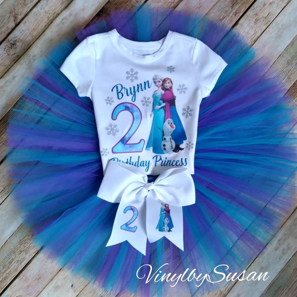 Girls Character Themed Birthday Shirt, Custom Character Themed Birthday Shirt and Tutu Set