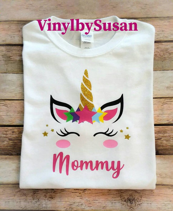 Gold Unicorn Mom Shirt, Mom Of The Birthday Girl T-Shirt Gold Unicorn Mom Shirt, Mom Of The Birthday Girl T-Shirt