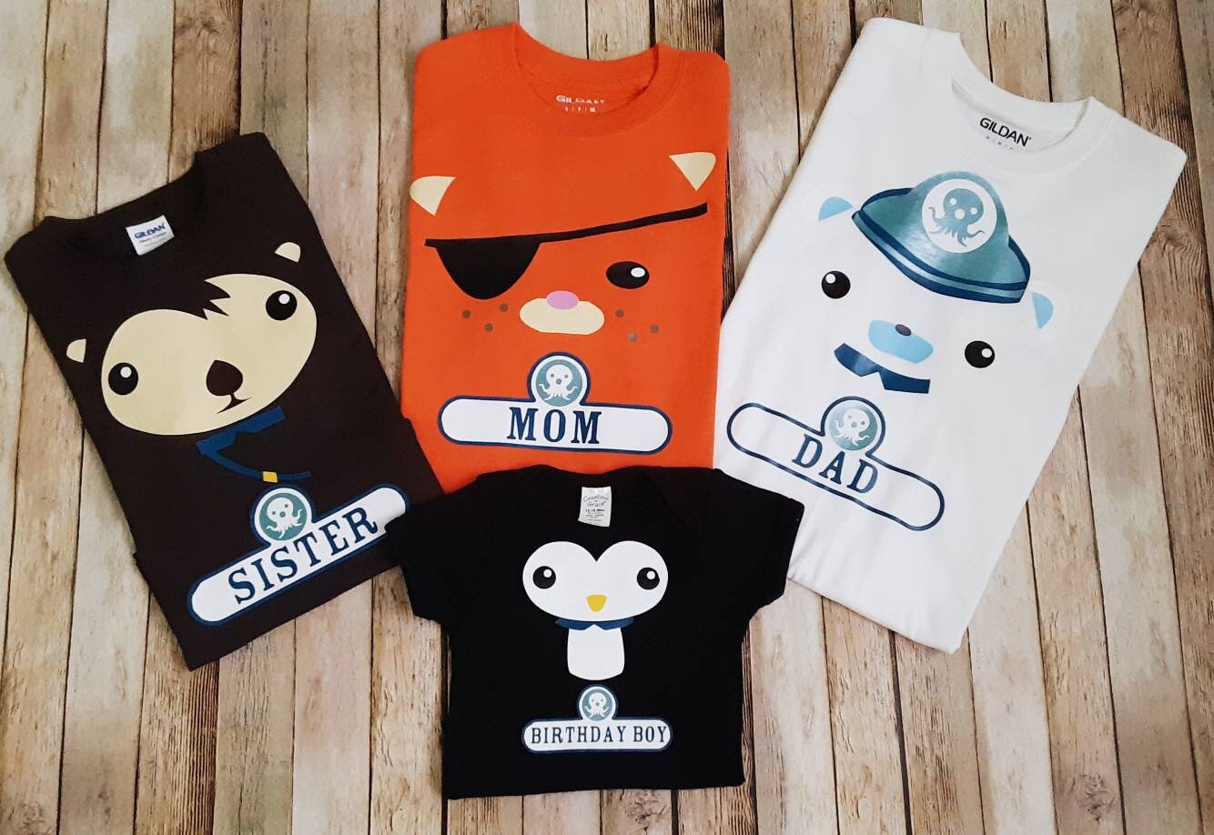 Octonauts Inspired Kids/Family Birthday Tshirts, Octonauts Themed Bir…