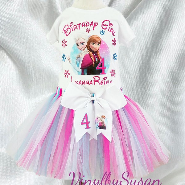 Girls Character Themed Birthday Shirt, Custom Character Themed Birthday Shirt and Tutu Set