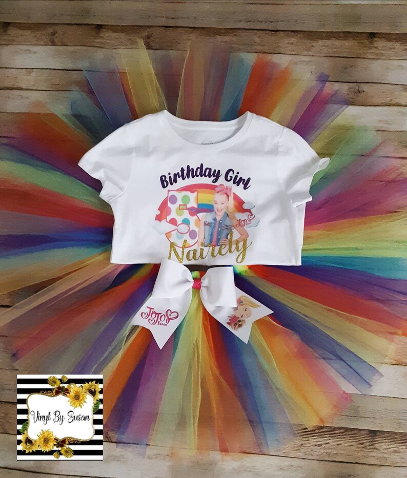 Personalized Birthday Set JoJo Inspired Birthday Set JoJo Themed Tshirt /& Tutu Set JoJo Birthday Set