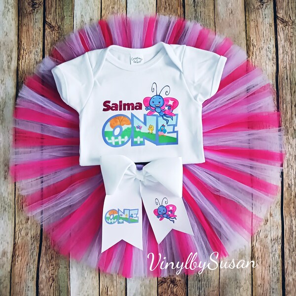 Girls Character Themed Birthday Shirt, Custom Character Themed Birthday Shirt and Tutu Set