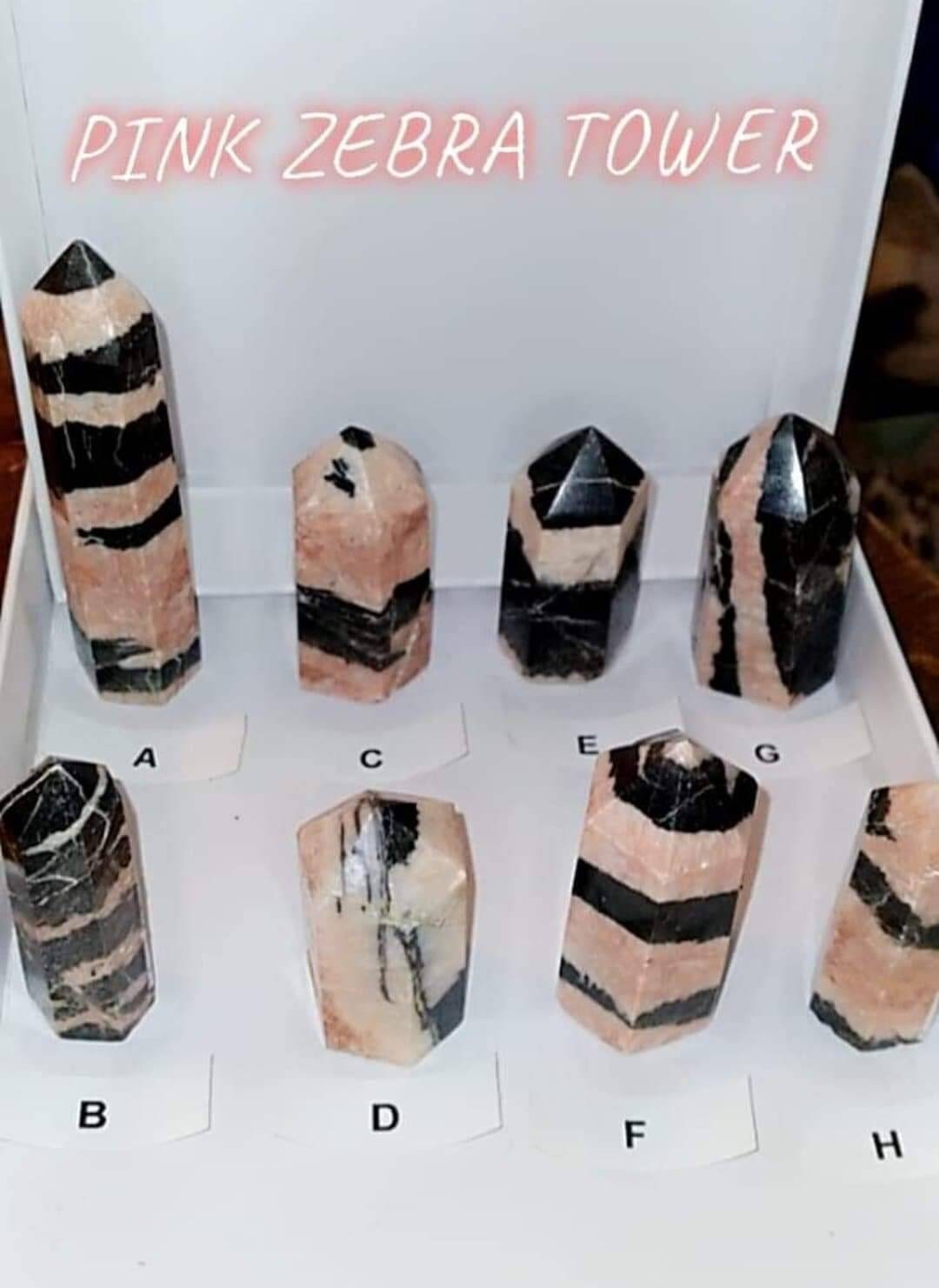 Pink Zebra Towers Etsy