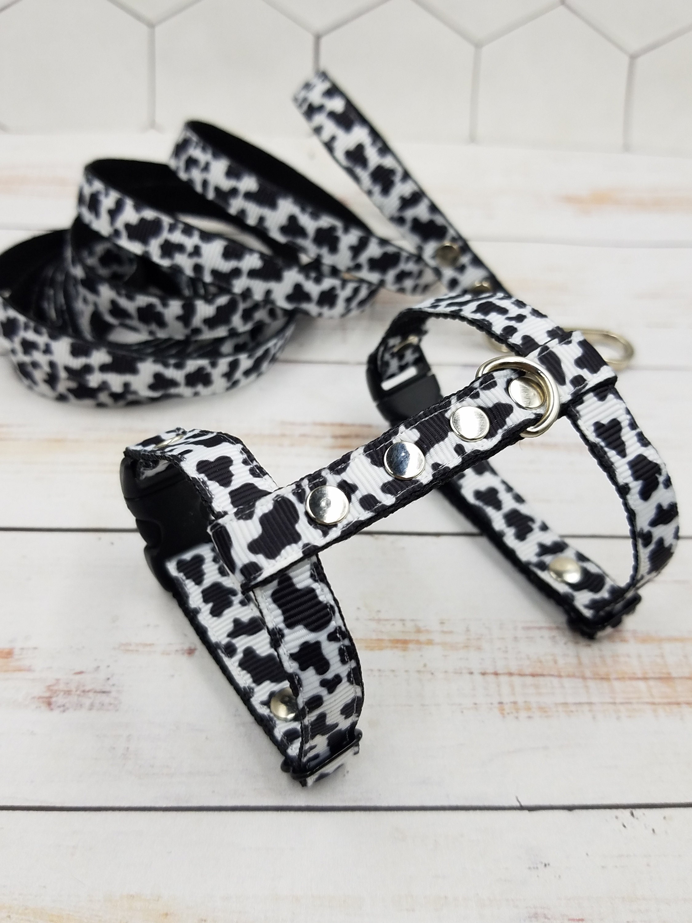 Ferret Harness and Leash Set. Cow Print on Harness for Ferret. Etsy